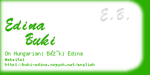 edina buki business card